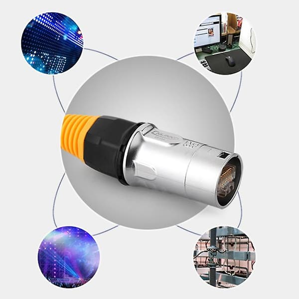 IP67 Network RJ45 Waterproof Connectors / Ethernet RJ45 Waterproof Plug + Waterproof Socket for Outdoor Use