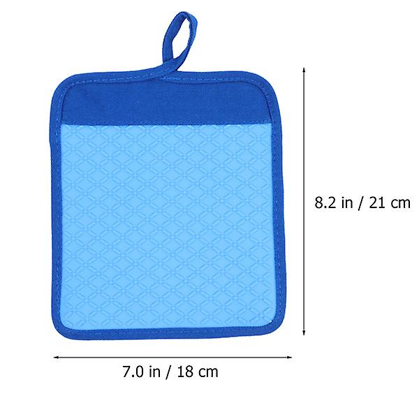 Kjøkken Lomme Grytekluter Varmebestandige Grytekluter Kjøkken Hot Pad Ovnvotter Blå 21X18X0.5CM Blue 21X18X0.5CM