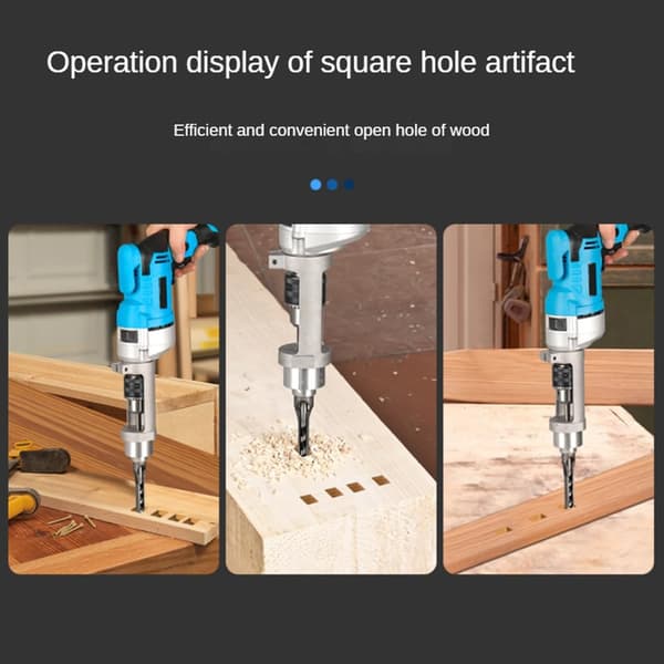 Square Hole Drill Adapter Mounting Bracket Mortise Handheld Electric Drill Easy Installation Use