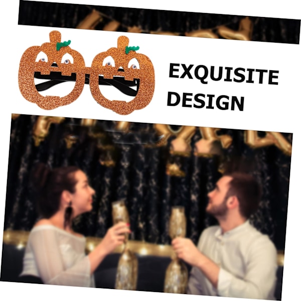 2 paria Kurpitsalasit Unisex-lasit Halloween-asuvarusteet Koristeelliset Lasit Lapsen Syntymäpäiväjuhlat Silmälasit Haamu Halloween