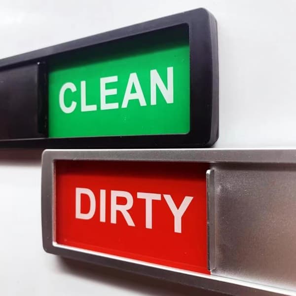 Magnetic Dishwasher Sign - Clean/Dirty