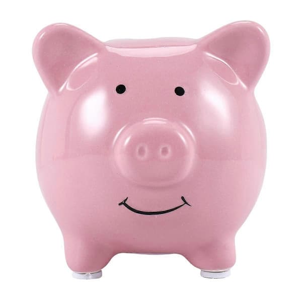 Ceramic Piggy Bank, Pink