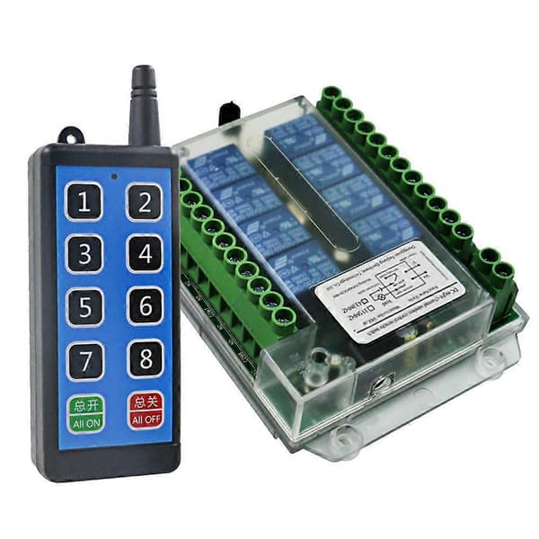 8-channel Wireless RF Remote Control Switch DC 9-72V Remote Control Wireless Remote Control for Motor Control