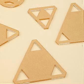 Multifunktionelt syskabelonsæt, 5 dele akryl manuelt patchworkværktøj model til hjemmehåndværk akryl syskabeloner trekant triangle