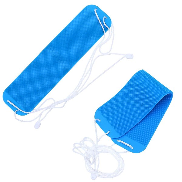 Bath Scrubber Body Bath Wash Cloth Back Exfoliator Body Scrubber Silicone ScrubbersBlue40x12cm