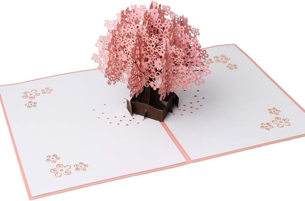 Pop Up 3D-kort, bursdagshilsen bryllupsinvitasjon 3D Sakura T