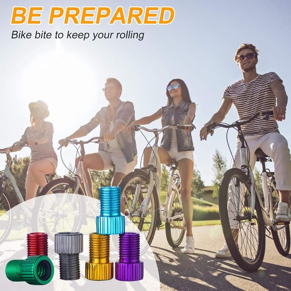 Ventiladapter, Konvertera Presta till Schrader Adapter för Cykel, Pumpa Däck med Standardpump eller Luftkompressor (10-pack)
