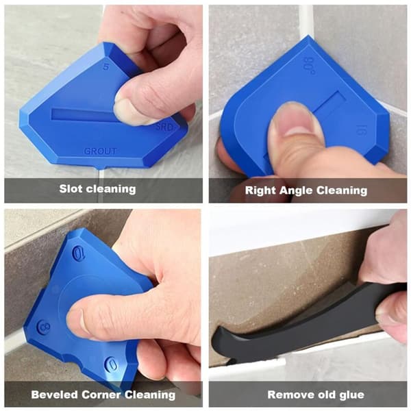 5-in-1 Silicone Sealant Kit, Caulking Tools, Silicone Caulking Tools, Caulk Scraper, Silicone Caulk Smoother, for Kitchen, Bathroom and Window Sinks