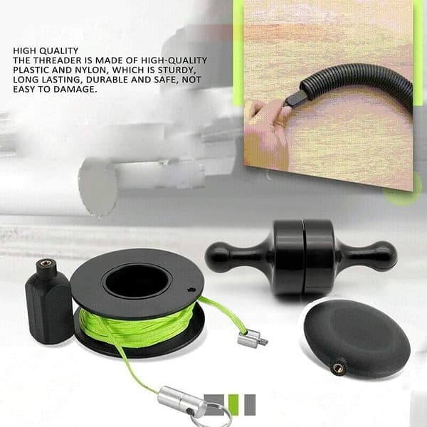 Retractable Magnetic Wire Threader Cable, Pipe Hidden Wire Threader Insertion Aid Spiral Insertion Tape Cable Puller Set [Ho]