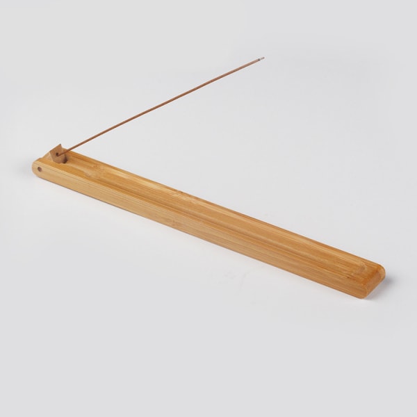 2 stykker naturlig bambus røkelsespinneholder Hjem incentbrenner askefanger med justerbar vinkel