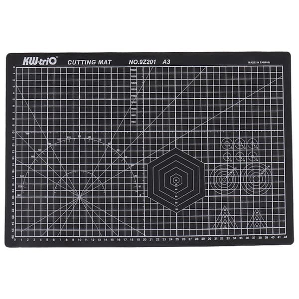 A3 PVC Cutting Mat Double-Sided Self-Healing Cutting Mat Patchwork Cutting Mat DIY Tool Office Supplies, Black