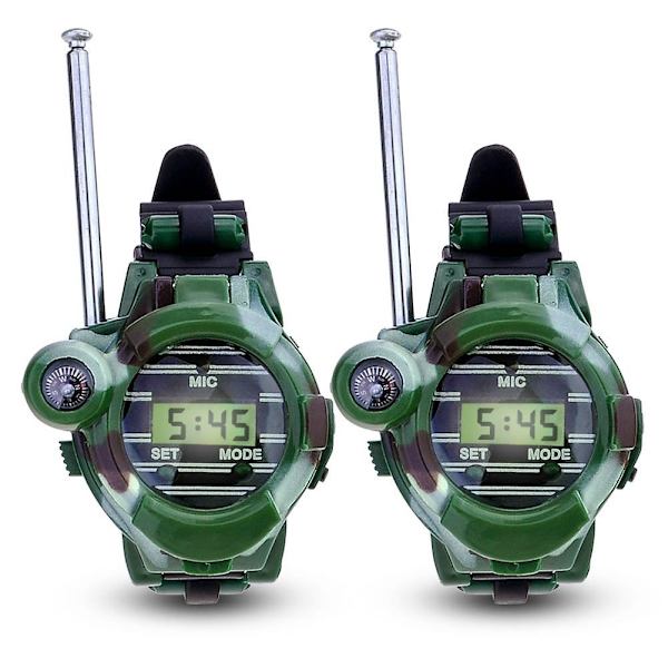 Walkie Talkie för Barn, Tvåvägsradio Walkie Talkie Klockor Barn Utomhusspel Intercom Leksaksspel och Presenter-(2-pack)