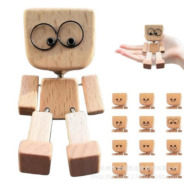 Ristende Trefigur | Morsom Skrivebordsleke 12 Ansikter *uttrykksløs* expressionless expressionless