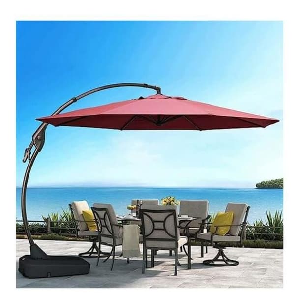 Replacement Cover for 8-Rib Parasol, Replacement Parasol Canvas, Diameter 3m / Round Canvas (Red)