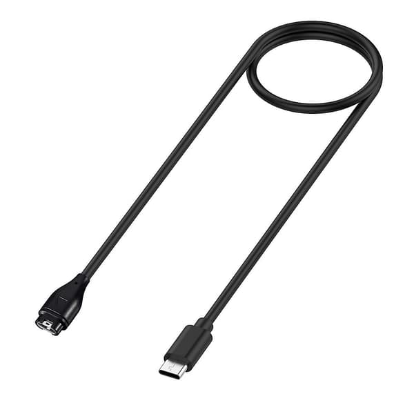 Oplader til Garmin Forerunner 265/265S/255/255S/Fenix 5/6/7 med 100 cm ladekabel Type-C