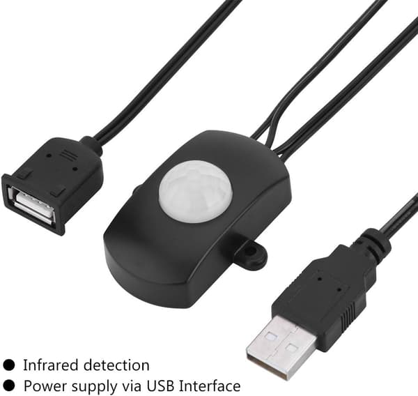 Mini PIR Bevægelsessensor Switch Tilstedeværelsesdetektor DIY LED-belysning PIR Infrarød Bevægelsessensor Switch USB-interface