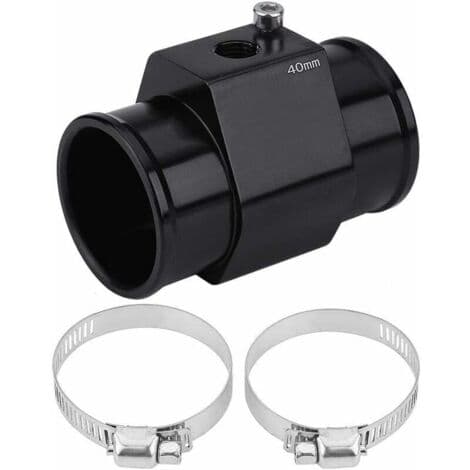 Vandtemperatursensor (40 mm) Sort, Slangeadapter til bilvandtemperaturmåler, Temperatursensor, Kølerforsegling