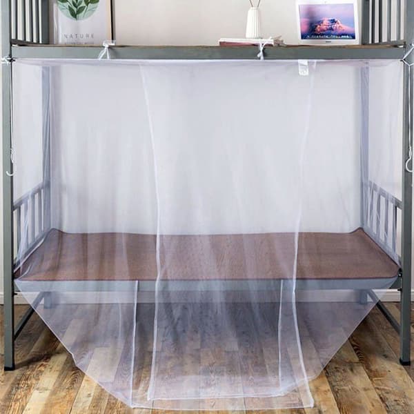 White Mosquito Net Bunk Bed for Dormitory Fine Holes 195100150cm YYV