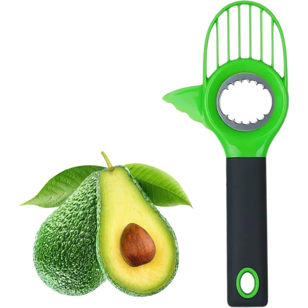 3 i 1 avokadoskärningsverktyg – avokadoskärare med grepphandtag för frukt och grönsaker Avokadoskärare.
