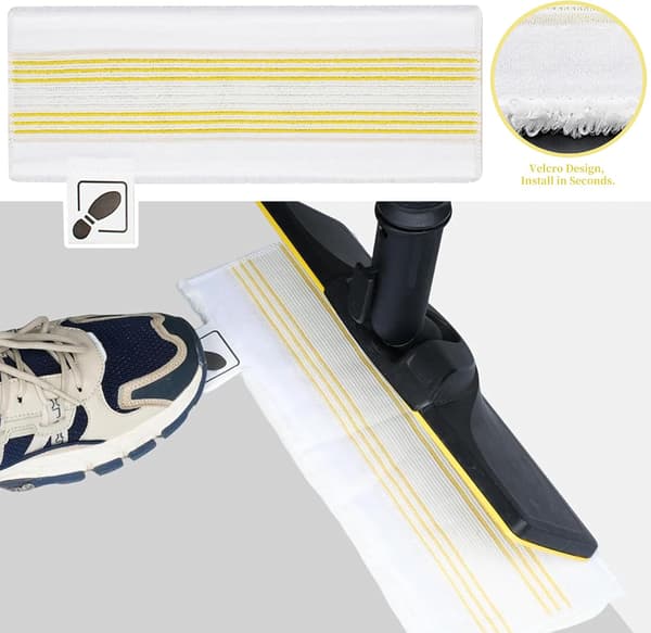 4-pack påfyllningar för Kärcher EasyFix ångmoppdynor, påfyllningssats, för Kärcher EasyFix SC 2, SC 3, SC 4, SC 5 mikrofiberduk (4 dukar)
