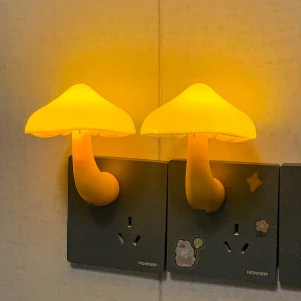 Sæt med 2 natlamper, svampenatlampe, natlampe til voksne