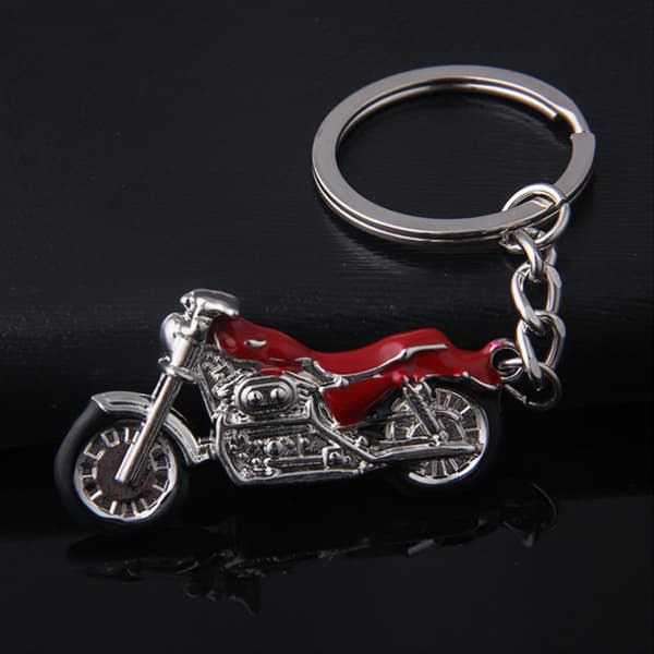 Kreativ Modell Motorcykel Nyckelring (Röd)