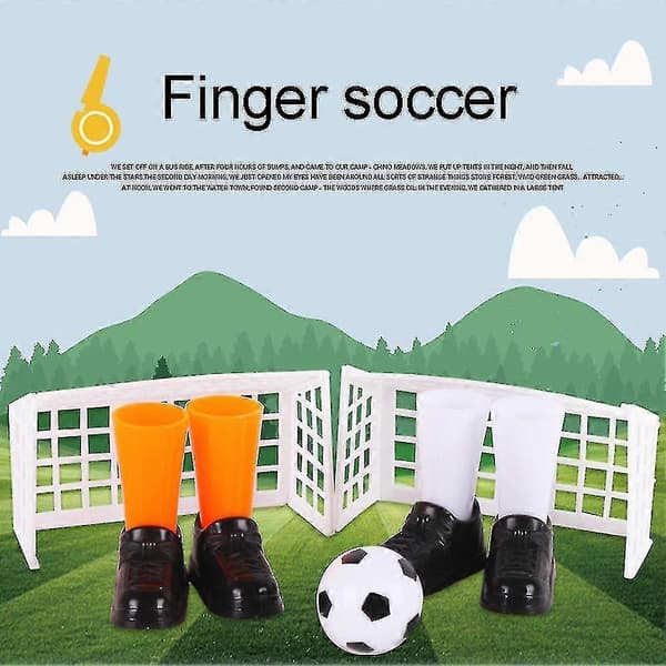 Blå rolig minifingerfotboll med mål, barnleksak