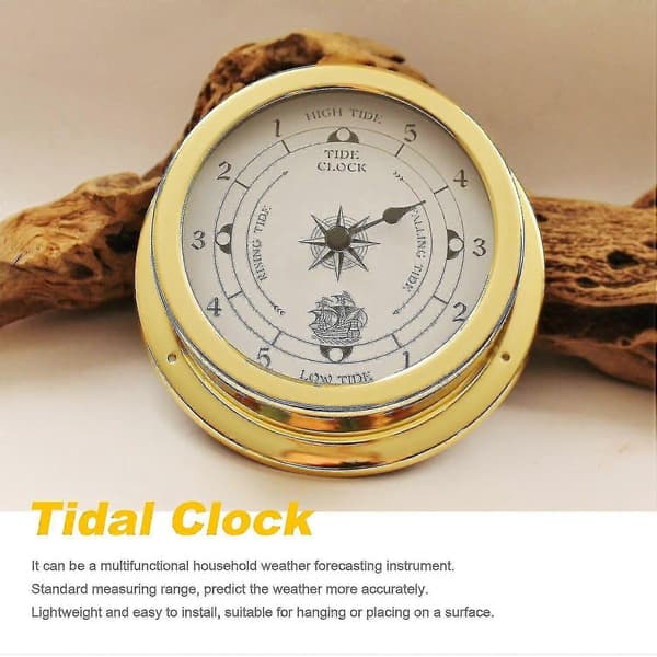 Tide Clock, Tester Copper Casing Marine For Weather Station, Wall Mounted Boat Using Tide Clock, 1 [DB]