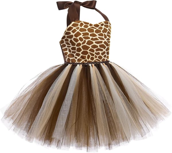 Giraffkostyme for barn, prinsessekjole med tutu