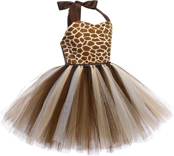 Girafkostume til børn, prinsessekjole med tutu
