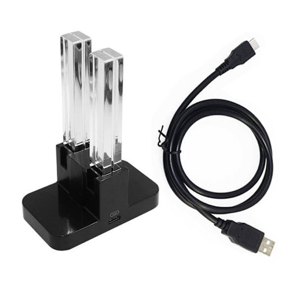 Kontrollerråddare Kompatibel med Nintendo Switch Modell Laddningsdockningsstation Laddningsstation för Switch med USB Typ-C Svart