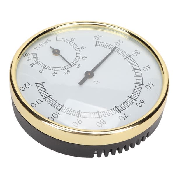 Sauna Thermometer Wall Mounted Clear Scale Physical Induction Stainless Steel Hygrometer