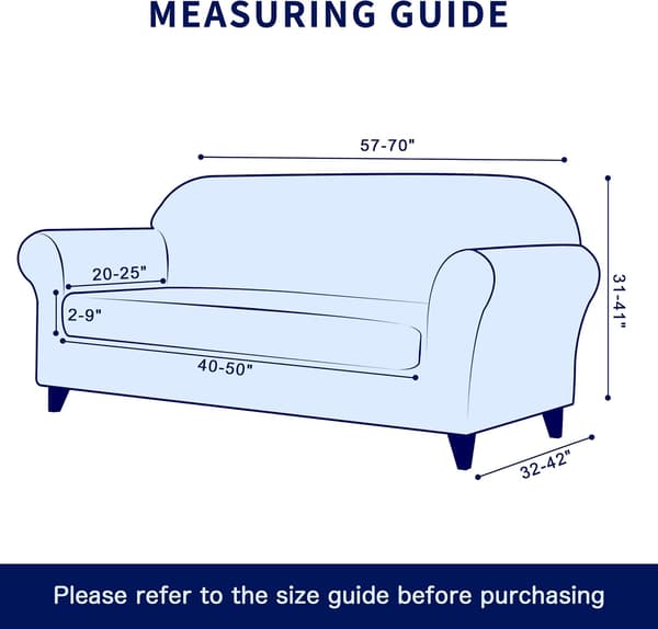 Sofabetræk 2-delt Jacquard Damask Slipcovers wi