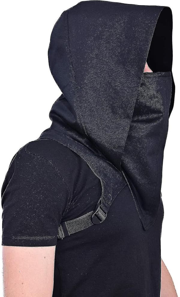 Cyberpunk Rogue Cowl Hood Skjerf, Assassin Kostyme Hette Vinter Unisex Kappe Hatt