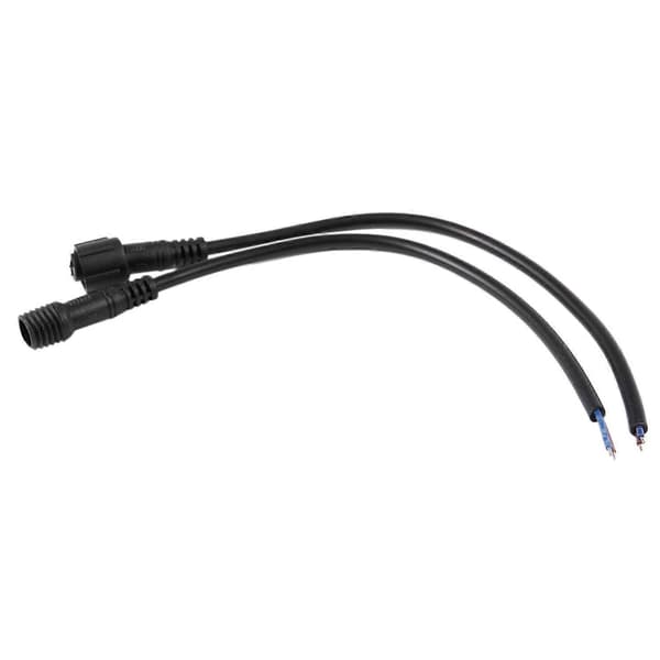 Male-Female Plug 2-Pin LED Waterproof Connector Cable Black
