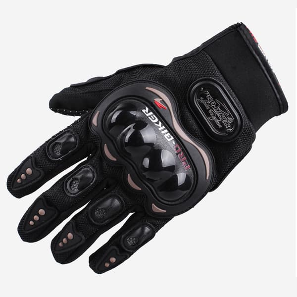 (Stor, sort) Sommermotorcykelhandsker Mesh Åndbar Touch Scr