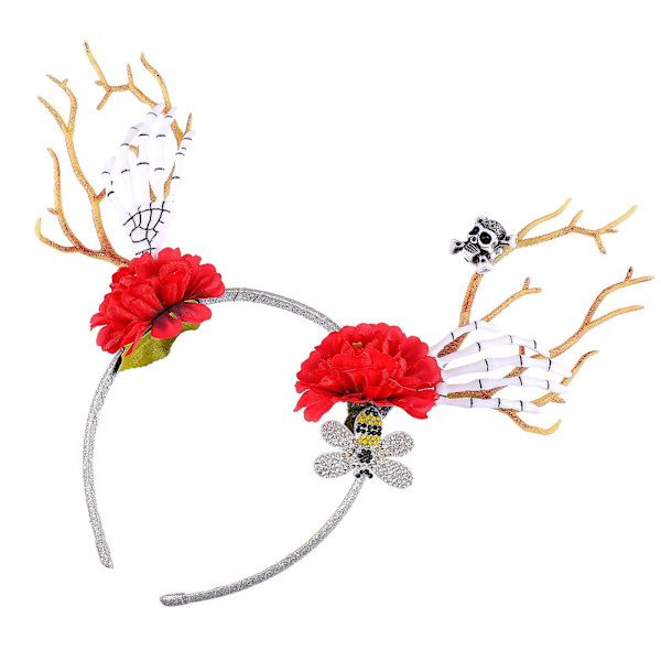 Led Hårtilbehør Trægrene Pandebånd Trægrene Hovedbeklædning Halloween Blomster Pandebånd Rensedyr Ører PandebåndRød26X25X4CM Red 26X25X4CM