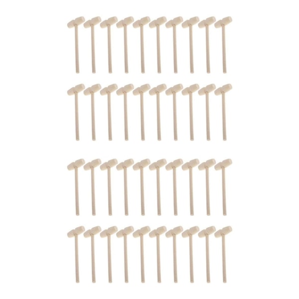 40 stycken Träkrabba Mallet Skaldjur Skaldjur Trä Cracker Mini Wood Hammer Shell Cracker Kompatibel med Seaaf