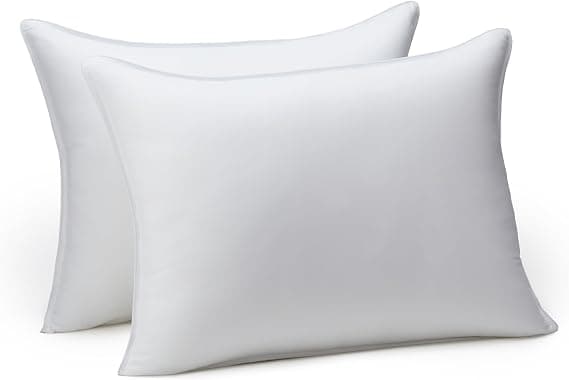 Amazon Basics kuddar med dunalternativ för mage- och ryggsovare, mjuk densitet, standard, 2-pack, vit, 66 cm L x 51 cm B