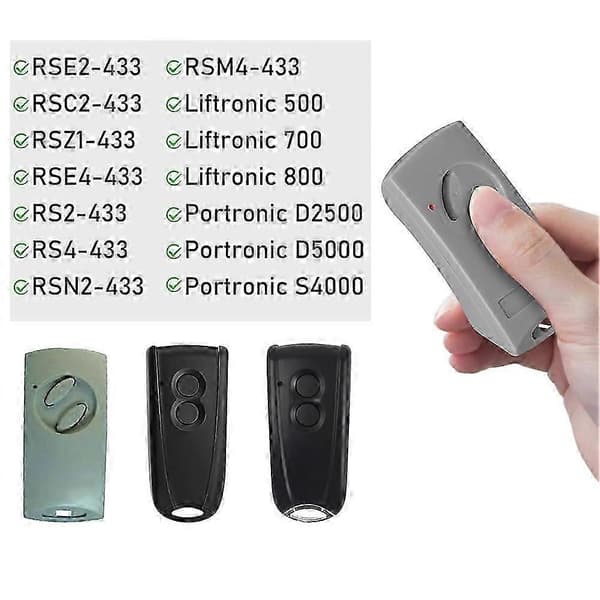 2-pack Garage Door Opener Remote Control for EcoStar RSE2-433, RSC2-433, RSZ1-433, Handheld Transmitter 433MHz