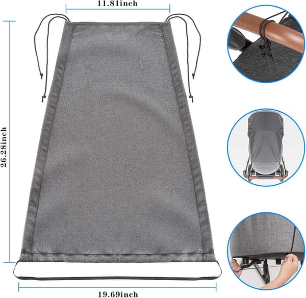 Universal Stroller Sun Shade, Stroller Sun Visor with UV Protection 50+ Waterproof Stroller Sun Cover