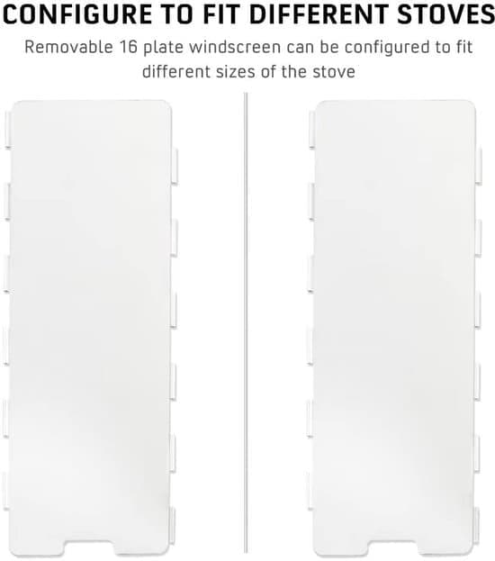 Windshield for Camping Stove - Windbreak - 1 piece - Aluminum(Ho)