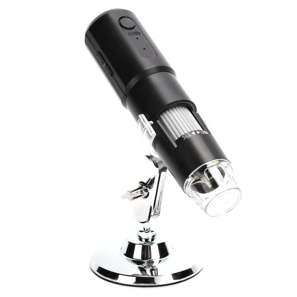 WiFi Wireless Microscope Portable 1000X Zoom Magnification 8 LED Magnifier with Stand