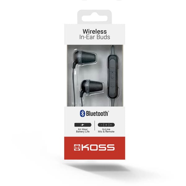 KOSS Hovedtelefon In-Ear The Plug BT Sort Svart