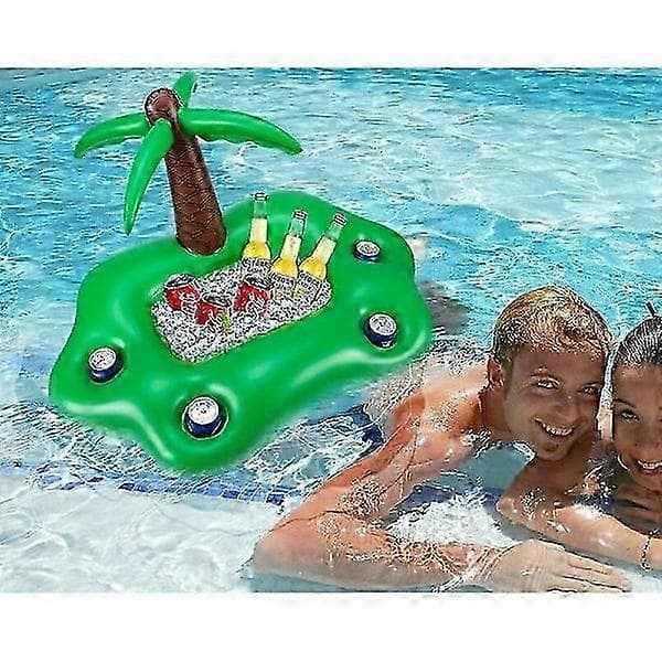 Poolflåde, flydende poolbar, oppustelig poolbar, kopholder, oppustelig palme