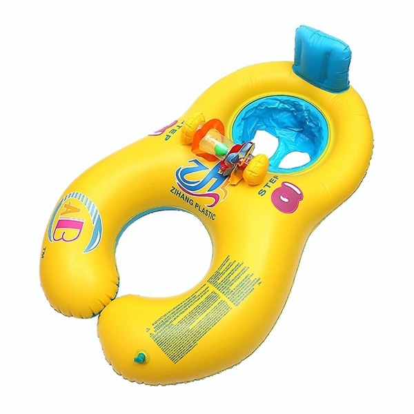 Baby Svømmebasseng Flytende Oppblåsbart Svømmebasseng Svømmering Barn Stol Sete Flytende Pare Yellow