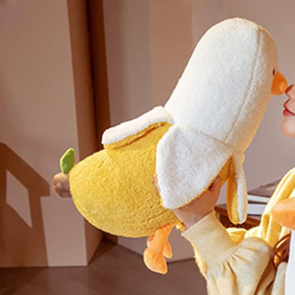 Banana Duck Plush Toy, (50cm, White)