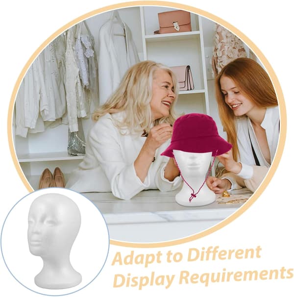 Hat Paryk Stativ Display Mannequin Hoved Opbevaring til hatte og parykker DIY Rekvisitter Organizer
