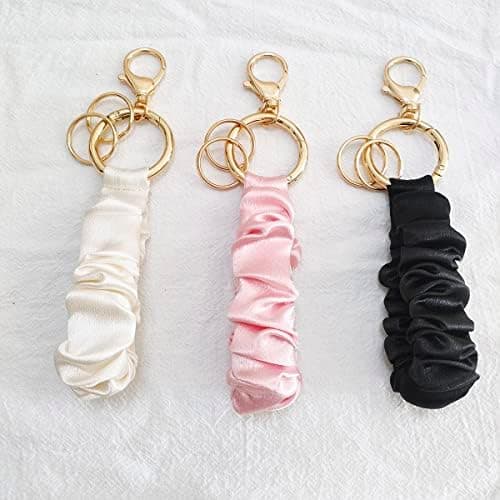 13 cm armbånd nøglering elastisk scrunchie armbånd multifunktionel nøglering til kvinder
