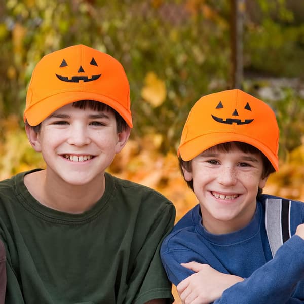 2 stk Halloween gresskarhatt brodert justerbar | Svart One Size Black, Orange One Size